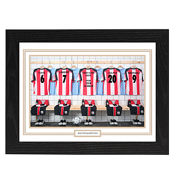 Personalised Framed Unofficial Southampton Team Shirt Photo A3